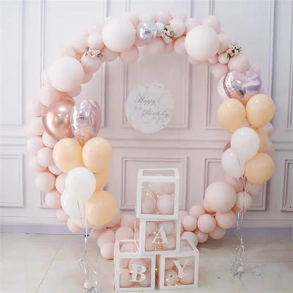 T04201 Latex Garland Baby Shower Party Happy Birthday Wedding Arch Kit Stand Balloon Set Metallic Foil Balloon Decoration