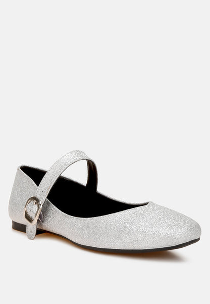 Herma Glitter Pin Buckle Ballerinas-2