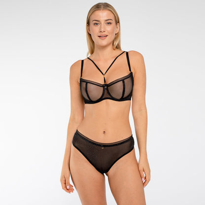 Semi-Sheer Tulle Thong Panty Samanta Leo-2