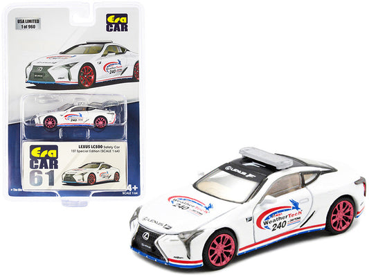 Lexus LC500 Safety Car White "IMSA WeatherTech 240 at Daytona" "1st Special Edition" Limited Edition to 960 pieces 1/64 Diecast Model Car by Era Car-0