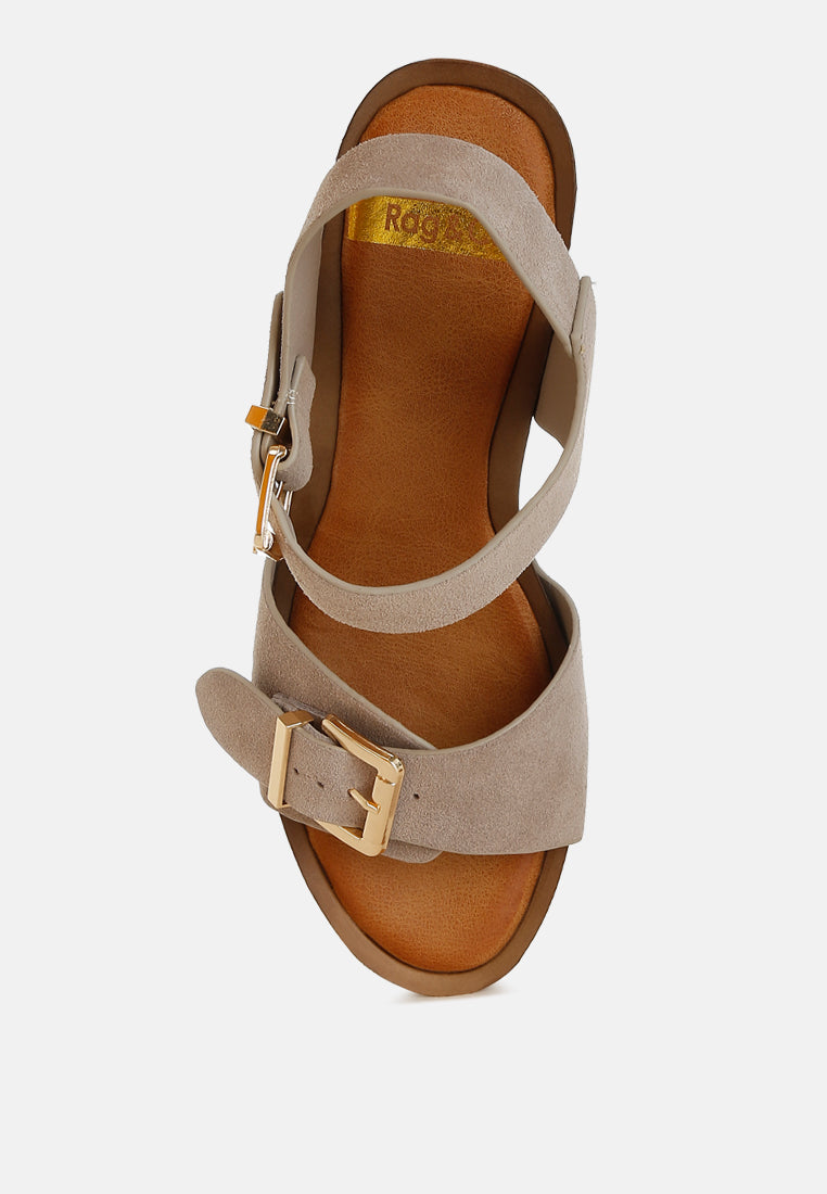 Lhasa Real Suede Leather Clog Sandals-3