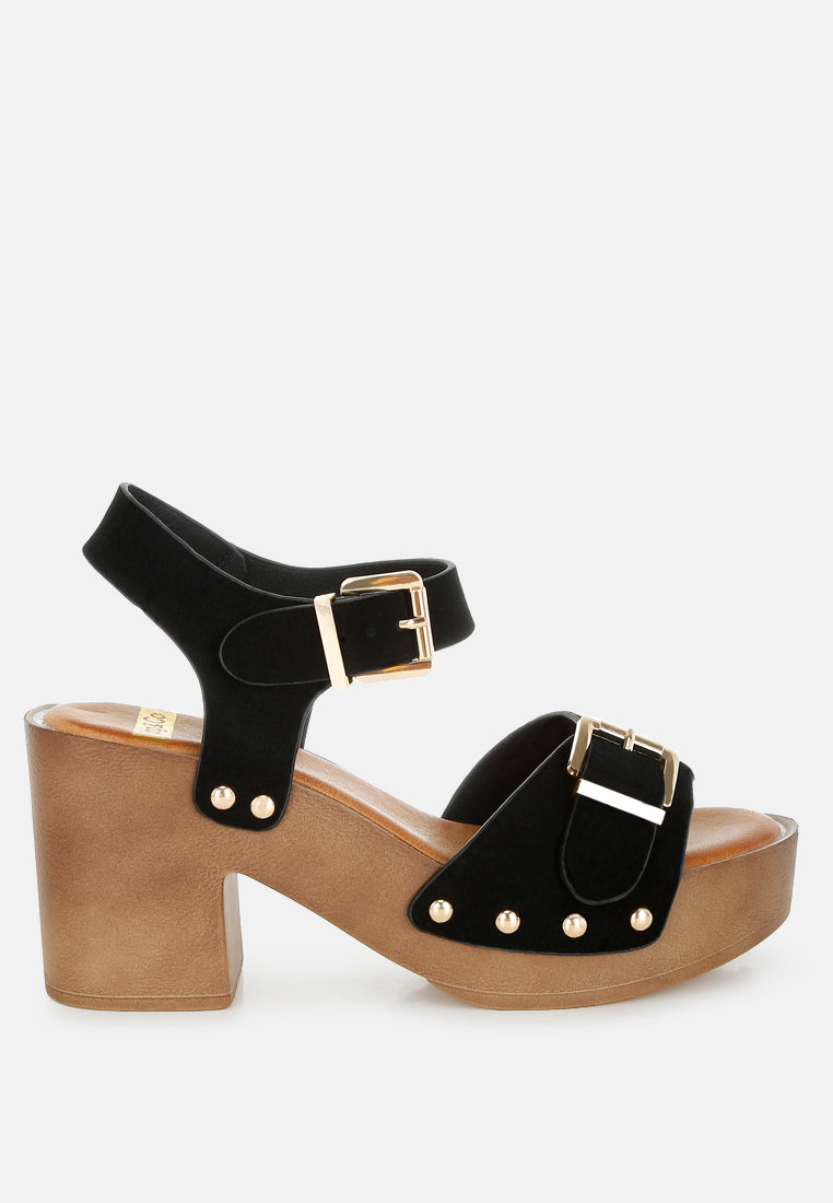 Lhasa Real Suede Leather Clog Sandals-6