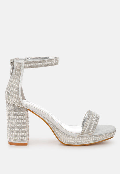 Mejuri Rhinestones And Pearl Embellished Sandals-5