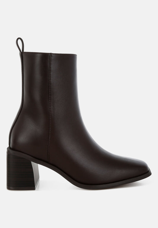 Muskox Square Toe Faux Leather Boots-0