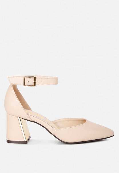 Myla Faux Leather Metallic Sling Heeled Sandals-0