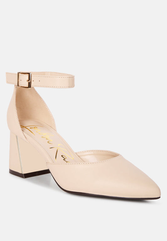 Myla Faux Leather Metallic Sling Heeled Sandals-1