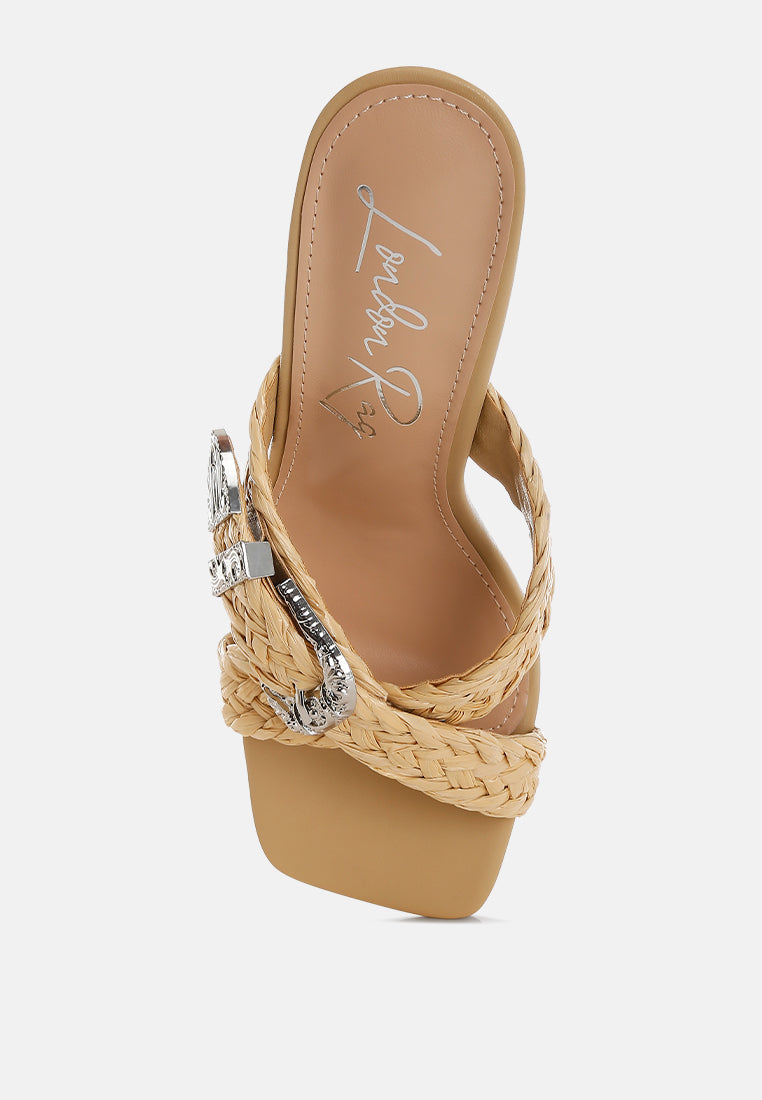 Nimaya Braided Criss-Cross Strap Sandals-3