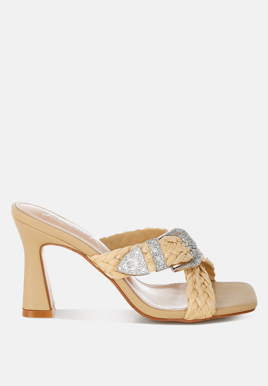 Nimaya Braided Criss-Cross Strap Sandals-0