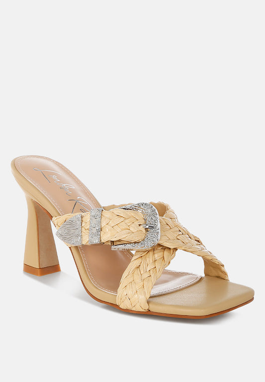 Nimaya Braided Criss-Cross Strap Sandals-1