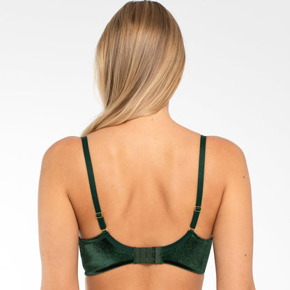 Velvet Sheer Embroidered Full Figure Bra Ola-1