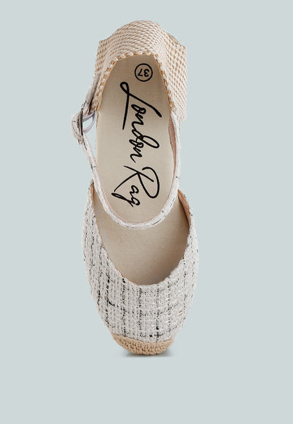 Regatta Tweed Round Toe Woven Wedges-3
