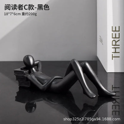 The New Creative Thinker Reads The Decoration Piece Modern Simple Home Living Room Abstract Decoration Gift