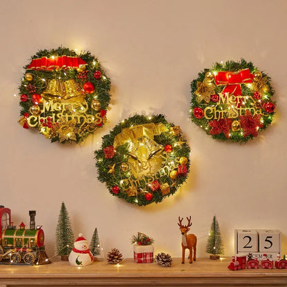 Christmas Wreath Decoration, 12 inch Wreath Display Window Decoration, Door Hanging Banner, House Decoration, Christmas party de
