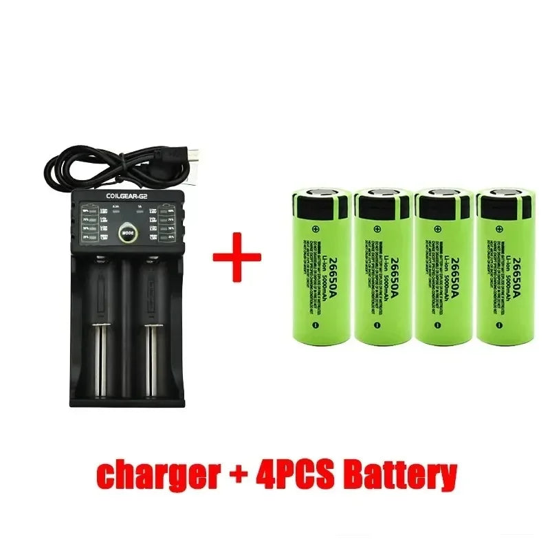 100% Original 26650 3.7V 5000mAh 50A Power Lithium Ion Battery 26650A, Geeignet Für LED Taschenlampe rechargeable battery