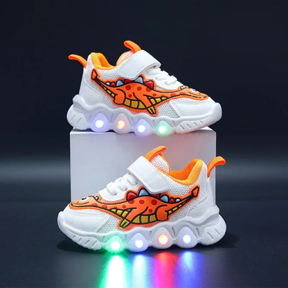 Breathable Running Shoes "Dinosaur" with LED for children Multivariant-2