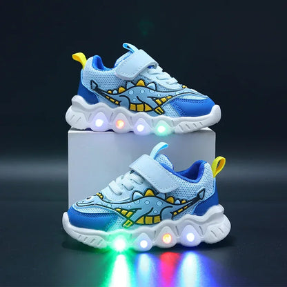 Breathable Running Shoes "Dinosaur" with LED for children Multivariant-5