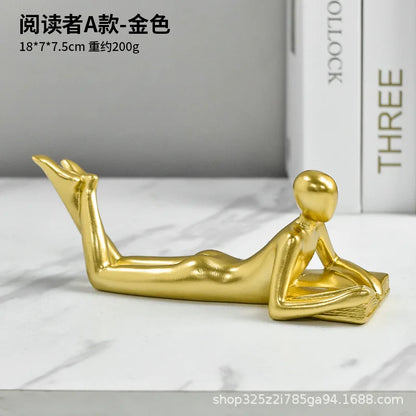 The New Creative Thinker Reads The Decoration Piece Modern Simple Home Living Room Abstract Decoration Gift