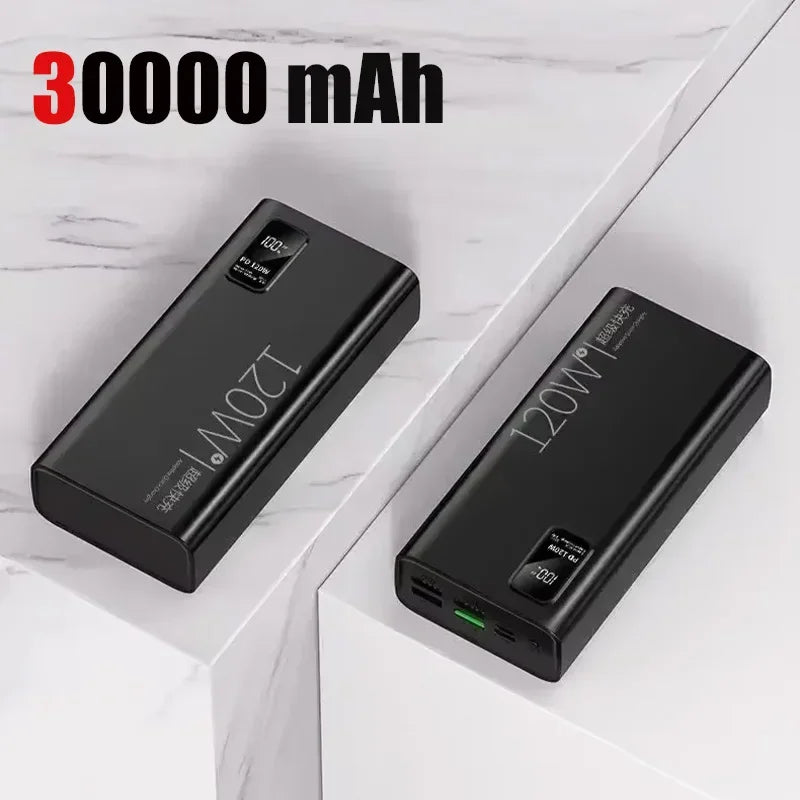 120W Super Fast Charging 50000 mAh Power Bank 100% sufficient capacity for mobile power supply for various mobile phones