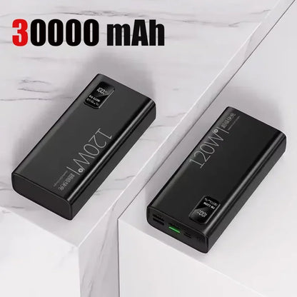 120W Super Fast Charging 50000 mAh Power Bank 100% sufficient capacity for mobile power supply for various mobile phones