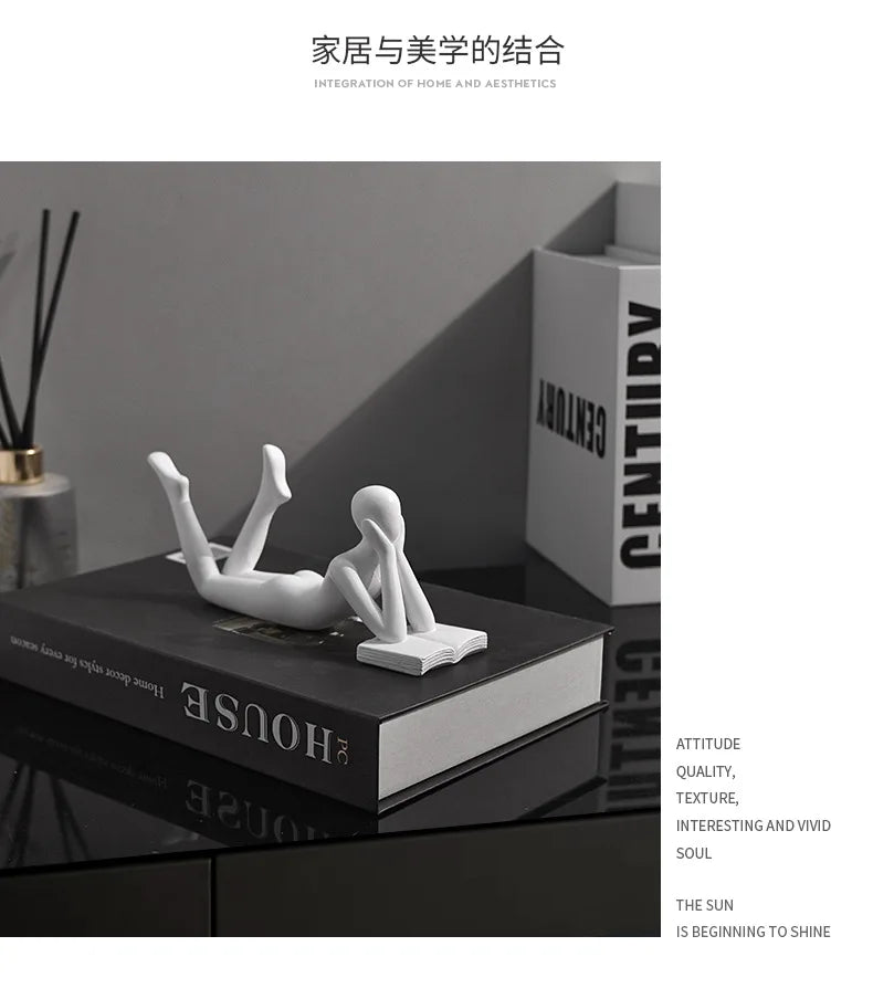 The New Creative Thinker Reads The Decoration Piece Modern Simple Home Living Room Abstract Decoration Gift