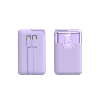 20000mAh Super Fast Charging Power Bank 2-in-1 with AC Plug, Multi-function with Dual-wire Wall Plug Mobile Power Supply