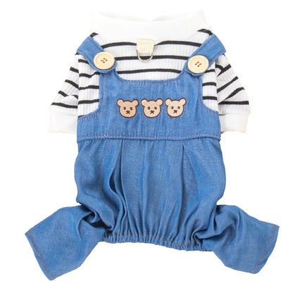 Small Breed Pet Overalls - Lightweight Summer Jumpsuit for Fashionable Pets - Comfortable Four-Legged Pants