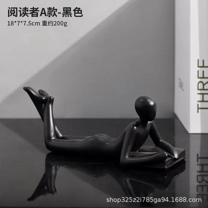 The New Creative Thinker Reads The Decoration Piece Modern Simple Home Living Room Abstract Decoration Gift
