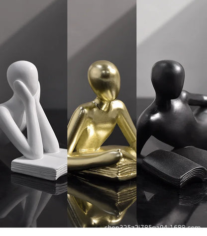 The New Creative Thinker Reads The Decoration Piece Modern Simple Home Living Room Abstract Decoration Gift