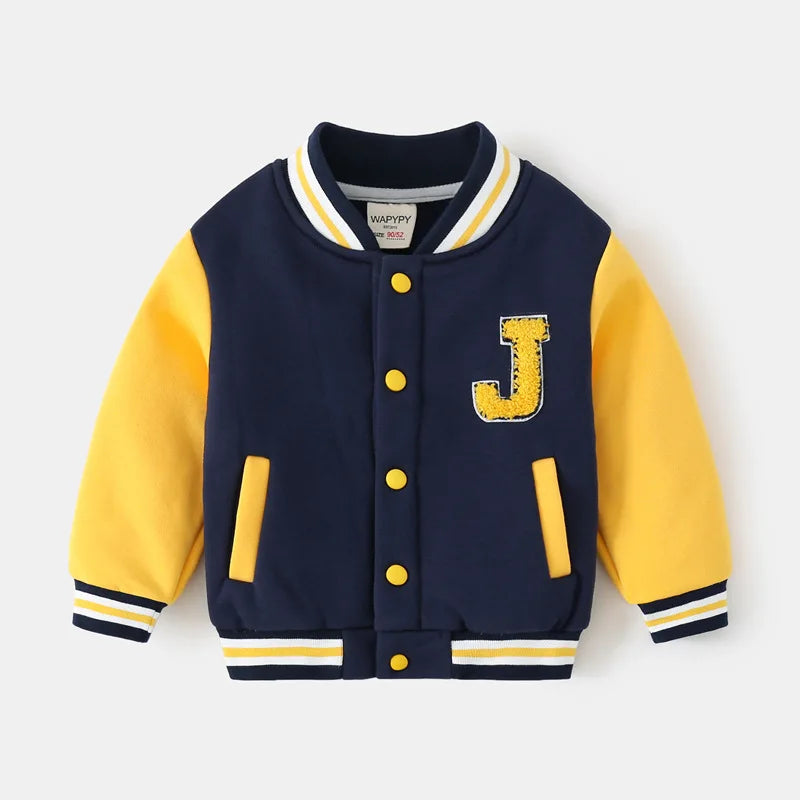 Varsity style baseball jacket for children aged 2 to 7 years-1
