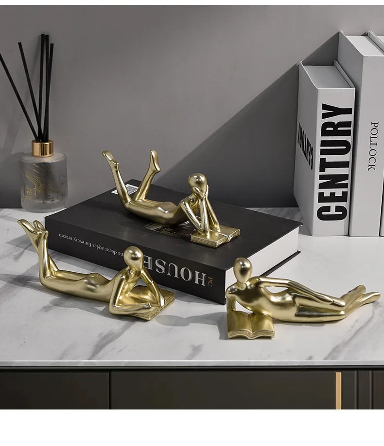 The New Creative Thinker Reads The Decoration Piece Modern Simple Home Living Room Abstract Decoration Gift