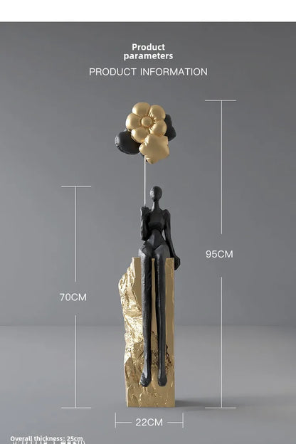 Home Decor Figurines Abstract Statues Art Ornaments Living Room Large Floor Decor Housewarming Gifts Hotel Decorative Sculptures
