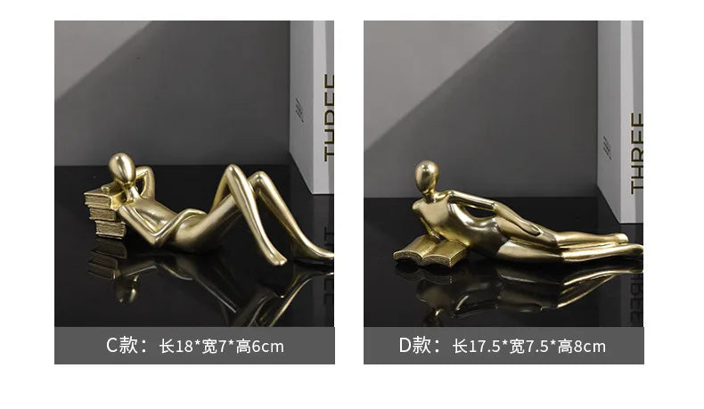 The New Creative Thinker Reads The Decoration Piece Modern Simple Home Living Room Abstract Decoration Gift