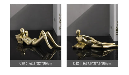 The New Creative Thinker Reads The Decoration Piece Modern Simple Home Living Room Abstract Decoration Gift