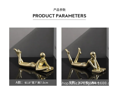 The New Creative Thinker Reads The Decoration Piece Modern Simple Home Living Room Abstract Decoration Gift