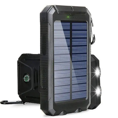 Solar Power Bank 80000mAh Portable Charging Poverbank External Battery Charger Strong Light LDE Light for All Smartphones