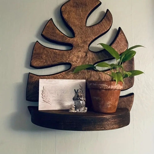 Home Decoration Wooden Wall Decoration Frame Wall Mounted Creative Plant Wall Hanging Modern Retro Storage Rack Potted Plant