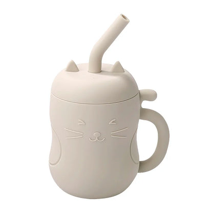 Silicone Straw Water Bottle for children multivariant-11