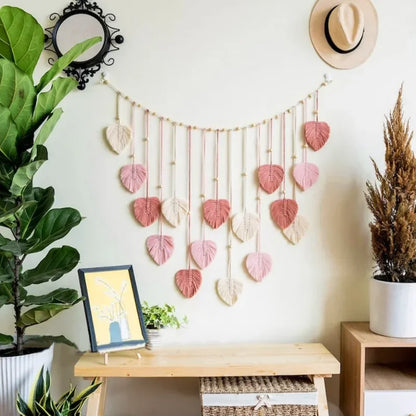Bohemian Style Home Decor, Hemp Rope Tapestry, Hemp Rope Wallpaper, Feather Curtain, Wall Decoration, Suitable for Living Room