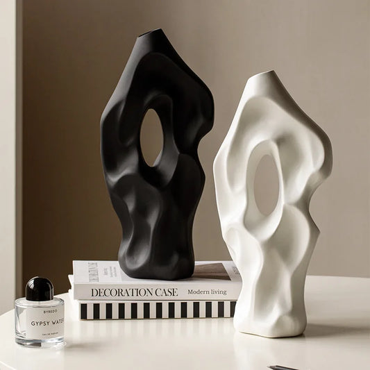 Irregular Home Living Room Desktop Atmosphere Decoration Modern and Minimalist Ceramic Vase Home Flower Arrangement Vase