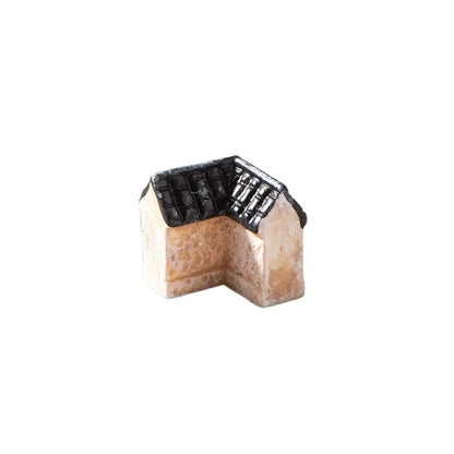 Decorative Mini Resin House Chinese Style Resin Bonsai Landscaping Retor Mini House Retro Building Home Desk