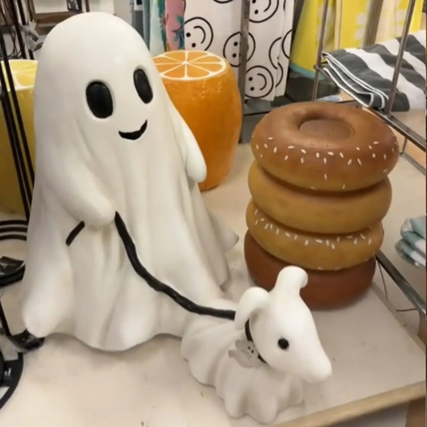 2024 Fashion Halloween Decoration Creative Dog Walking Ornaments Halloween Creative Desk Decoration