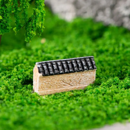 Decorative Mini Resin House Chinese Style Resin Bonsai Landscaping Retor Mini House Retro Building Home Desk