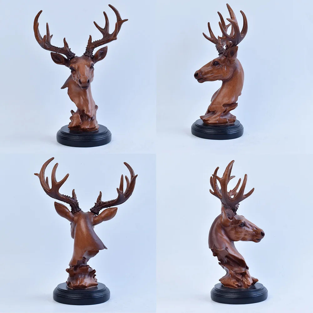 Deer Ornament Home Office Desktop Resin Crafts Living Room Decoration  Home Decoration Accessories