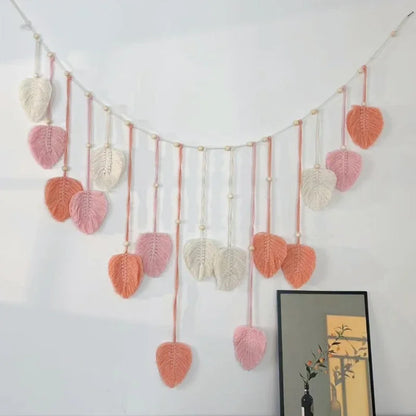 Bohemian Style Home Decor, Hemp Rope Tapestry, Hemp Rope Wallpaper, Feather Curtain, Wall Decoration, Suitable for Living Room
