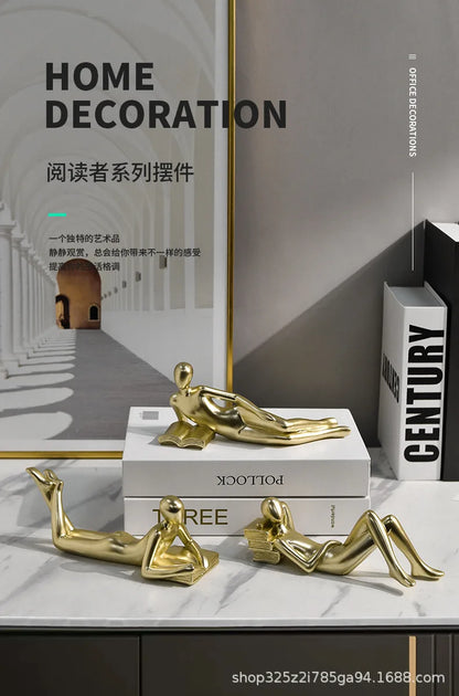 The New Creative Thinker Reads The Decoration Piece Modern Simple Home Living Room Abstract Decoration Gift