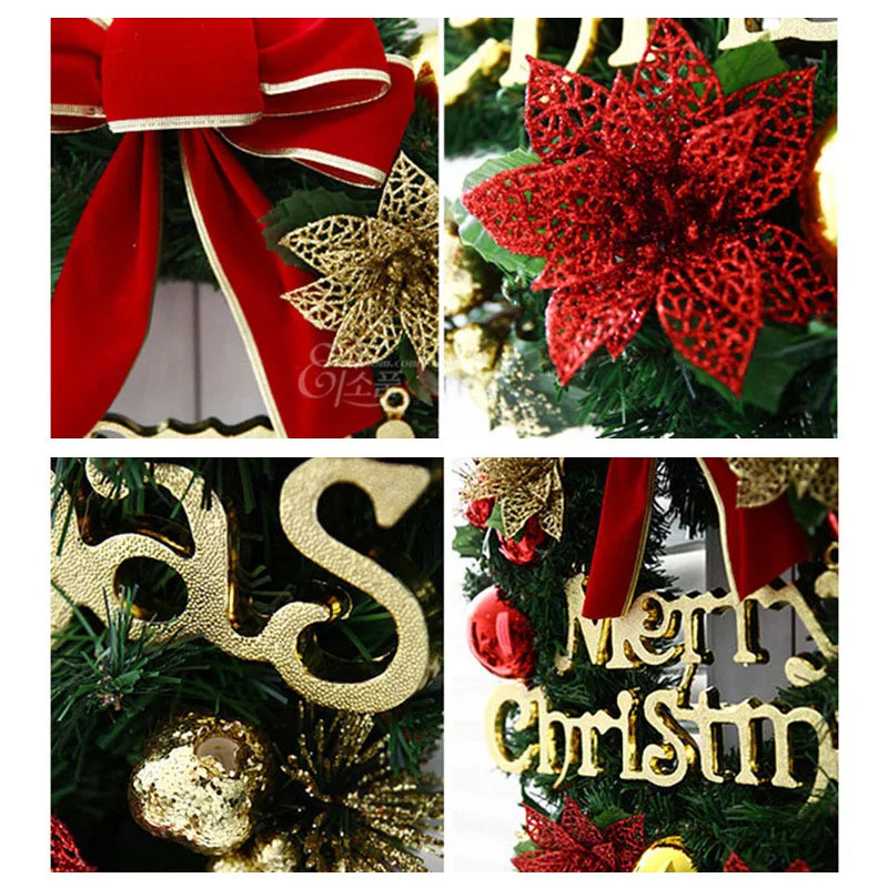 Christmas Wreath Decoration, 12 inch Wreath Display Window Decoration, Door Hanging Banner, House Decoration, Christmas party de