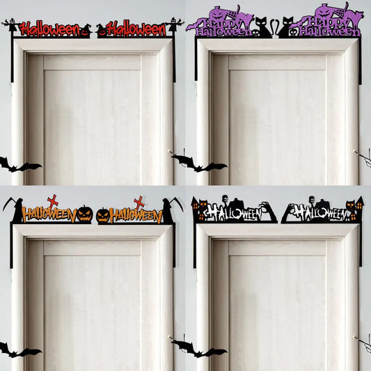 Halloween Door Frame Decoration,Bats,Pumpkins,Spider Webs,Door and Window Corner Sign, Halloween Home Decor,corner Stickers 2024