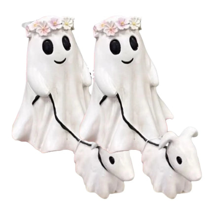 2024 Fashion Halloween Decoration Creative Dog Walking Ornaments Halloween Creative Desk Decoration