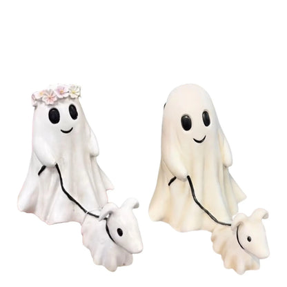 2024 Fashion Halloween Decoration Creative Dog Walking Ornaments Halloween Creative Desk Decoration