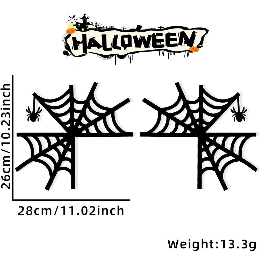 Halloween Door Frame Decoration,Bats,Pumpkins,Spider Webs,Door and Window Corner Sign, Halloween Home Decor,corner Stickers 2024